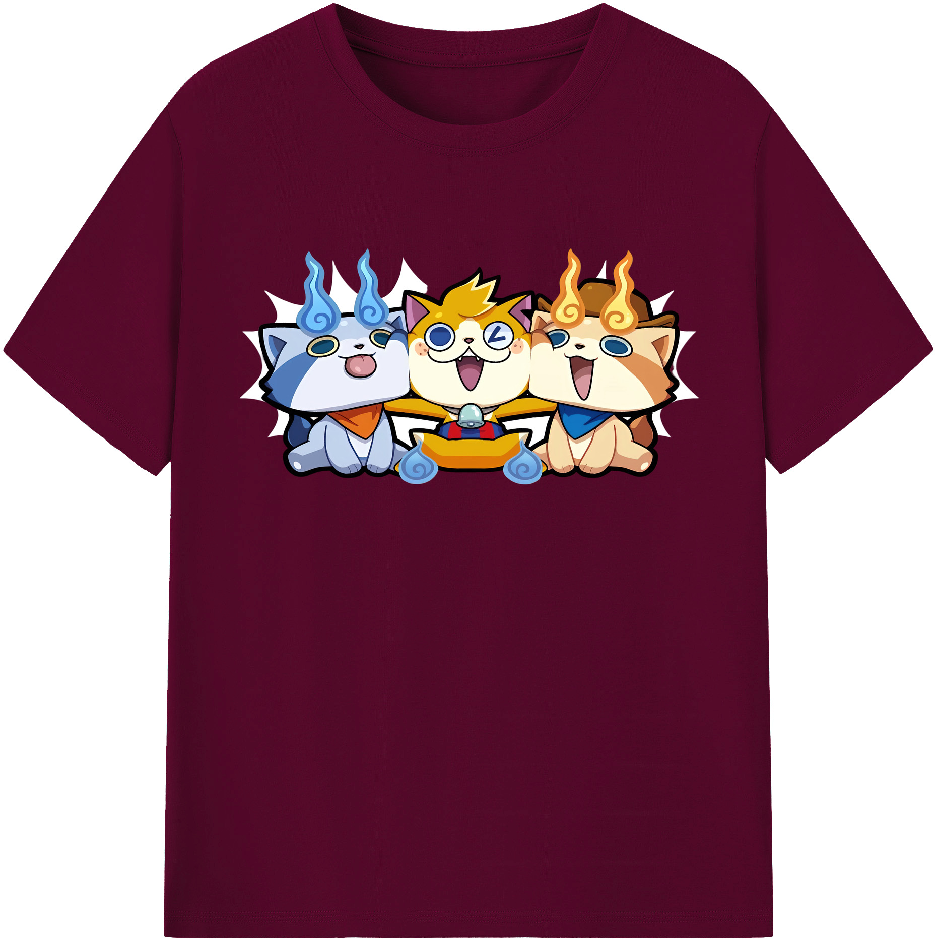 （画像用） 妖怪ウォッチ Yo-kai Watch レディースカジュアルプリントTシャツ（綿100％）